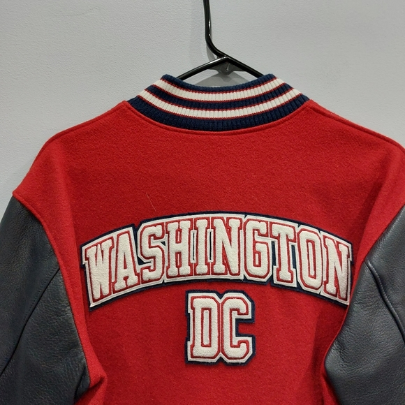 Roots Washington DC Award Leather Wool Varsity Letterman Jacket Medium - Picture 7 of 7